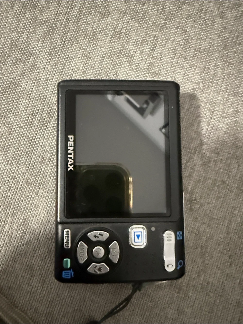 Pentax Compact Digital Camera in Black with Silver Accents